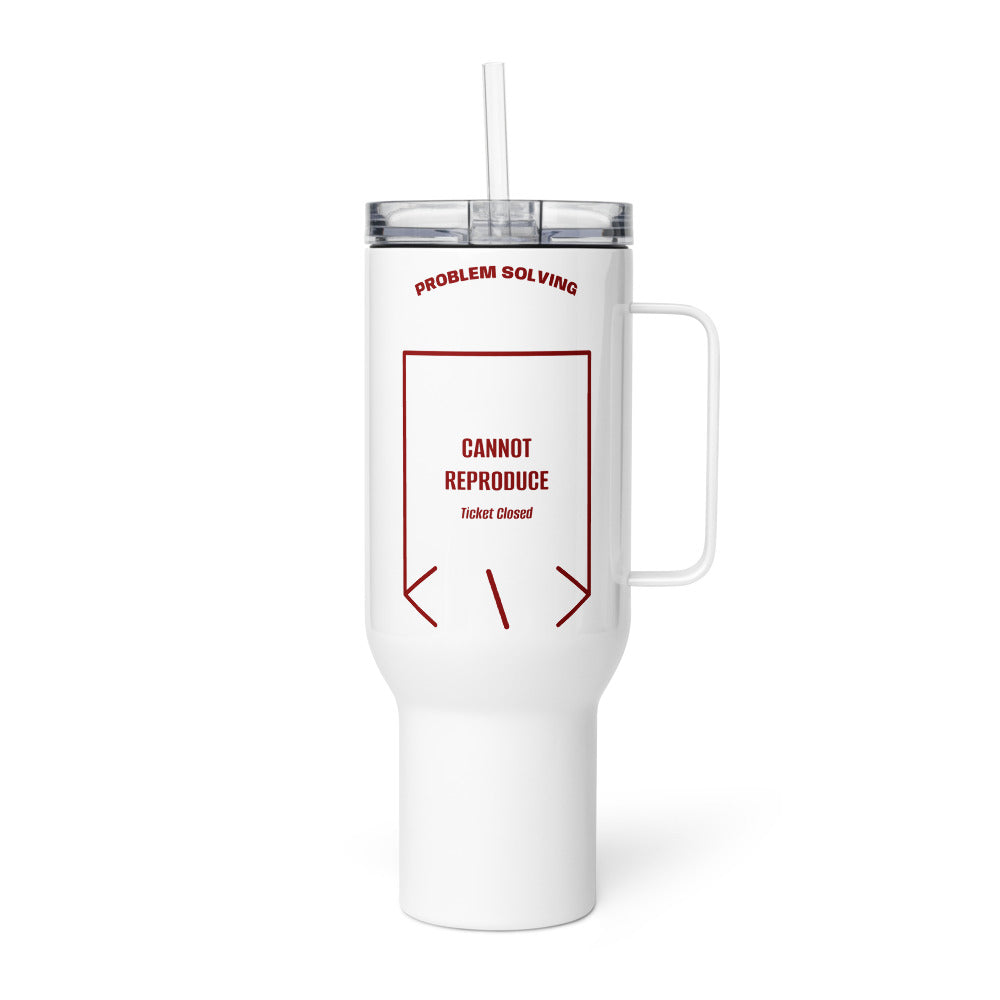 Cannot Reproduce — White Maroon back mockup (40 oz)