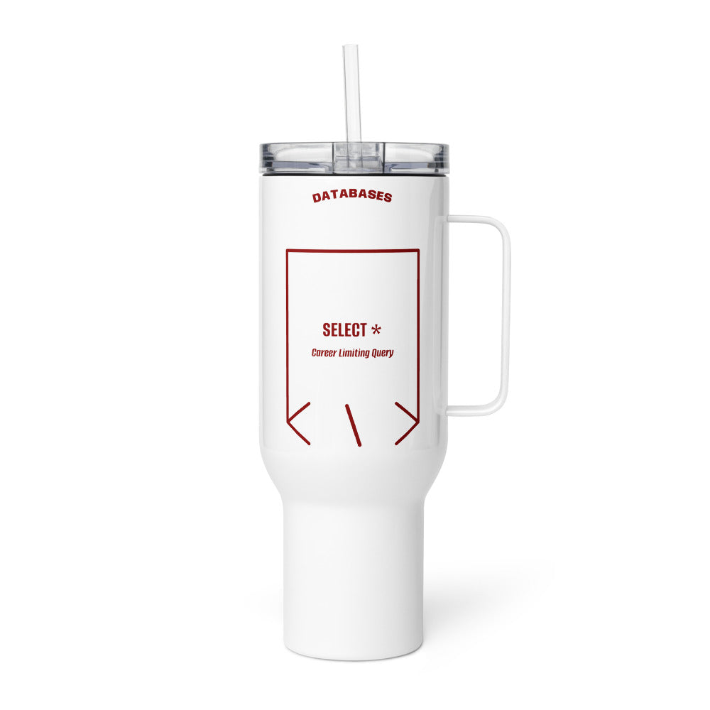 SELECT * — White Maroon back mockup (40 oz)