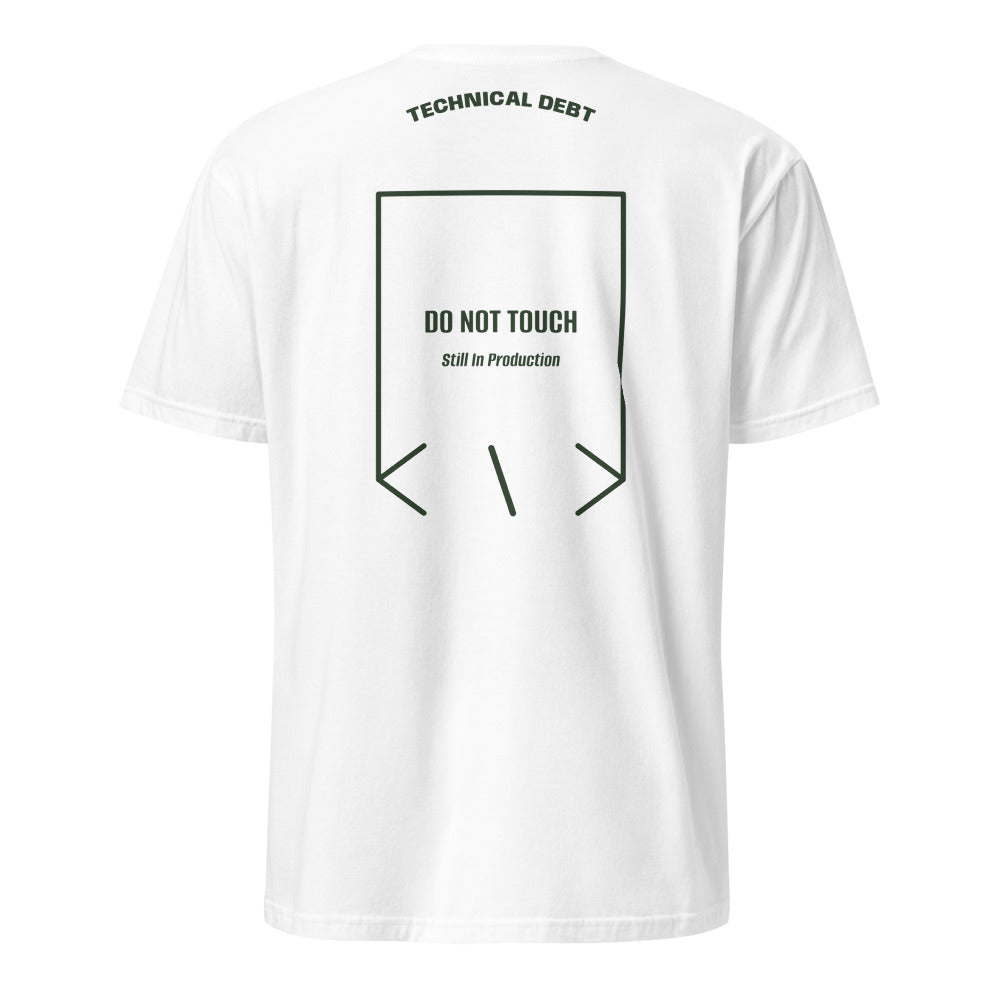 Do Not Touch — White Forest Green back mockup