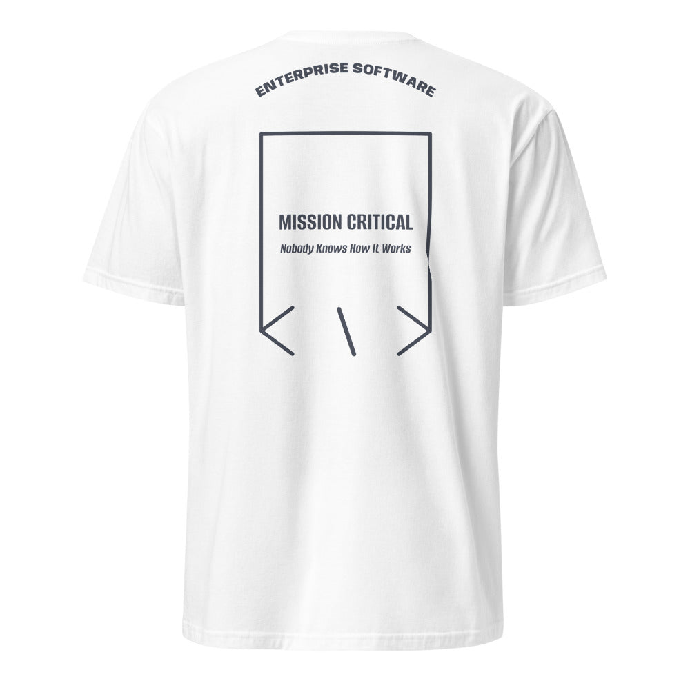 Mission Critical — White Heather Navy back mockup