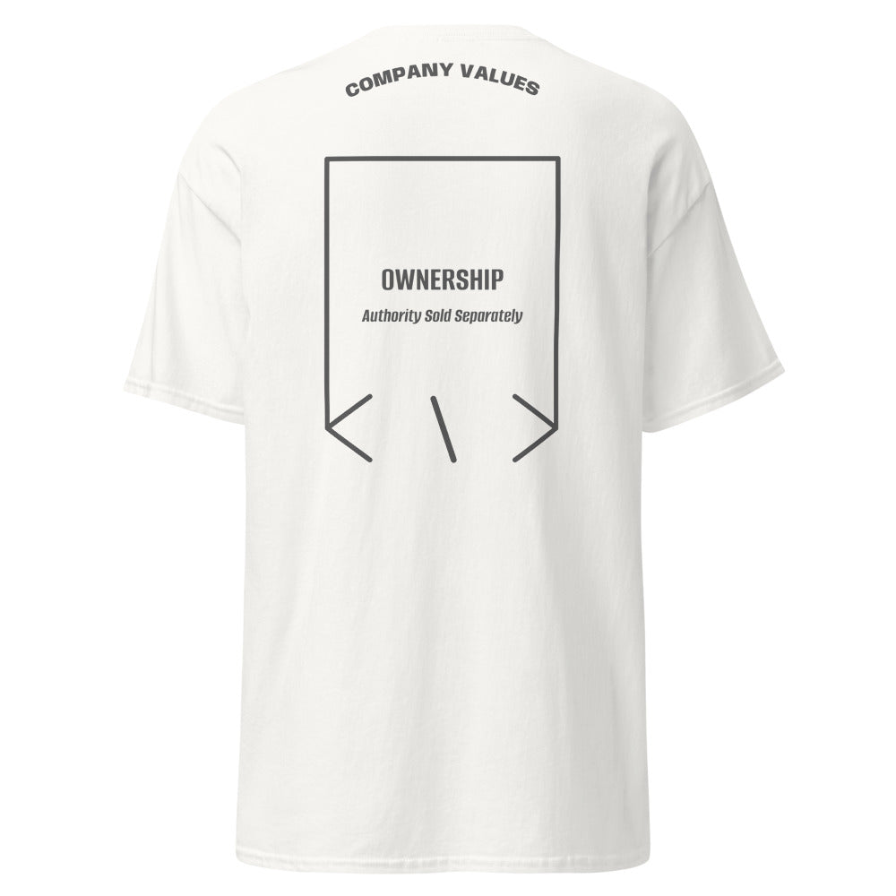 Ownership — White Dark Heather back mockup