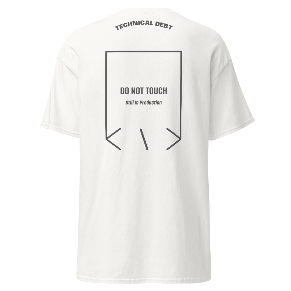 Do Not Touch — White Dark Heather back mockup