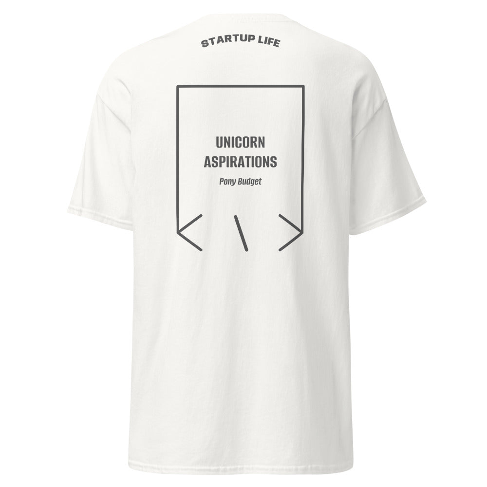 Unicorn Aspirations — White Dark Heather back mockup