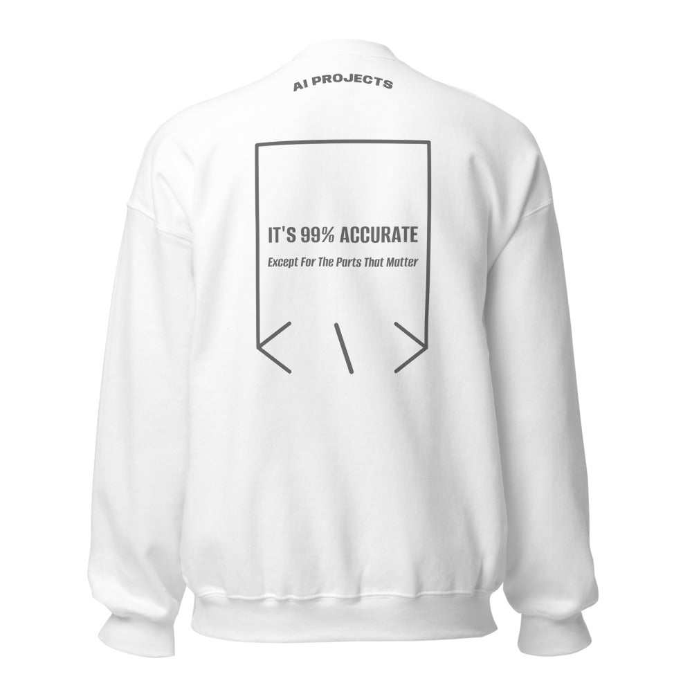 It's 99% Accurate — White Graphite Heather back mockup
