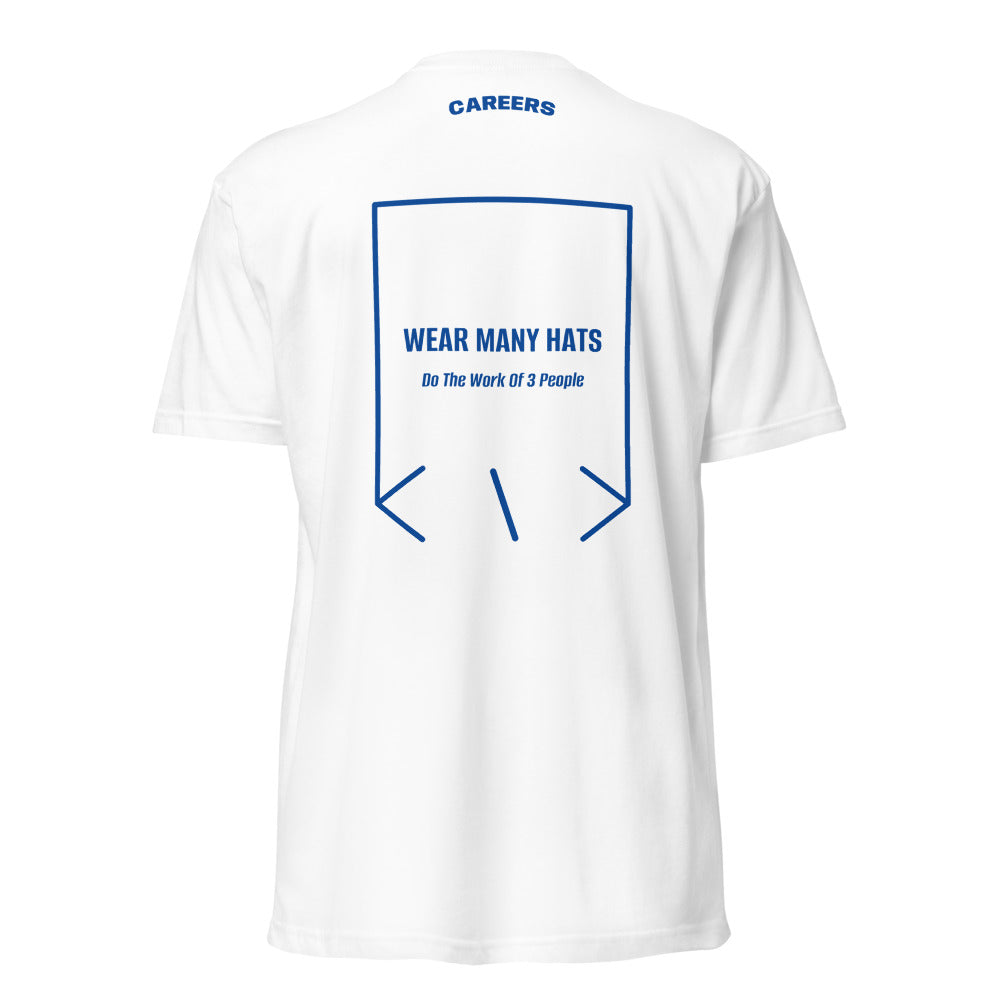 Wear Many Hats — White Royal back mockup