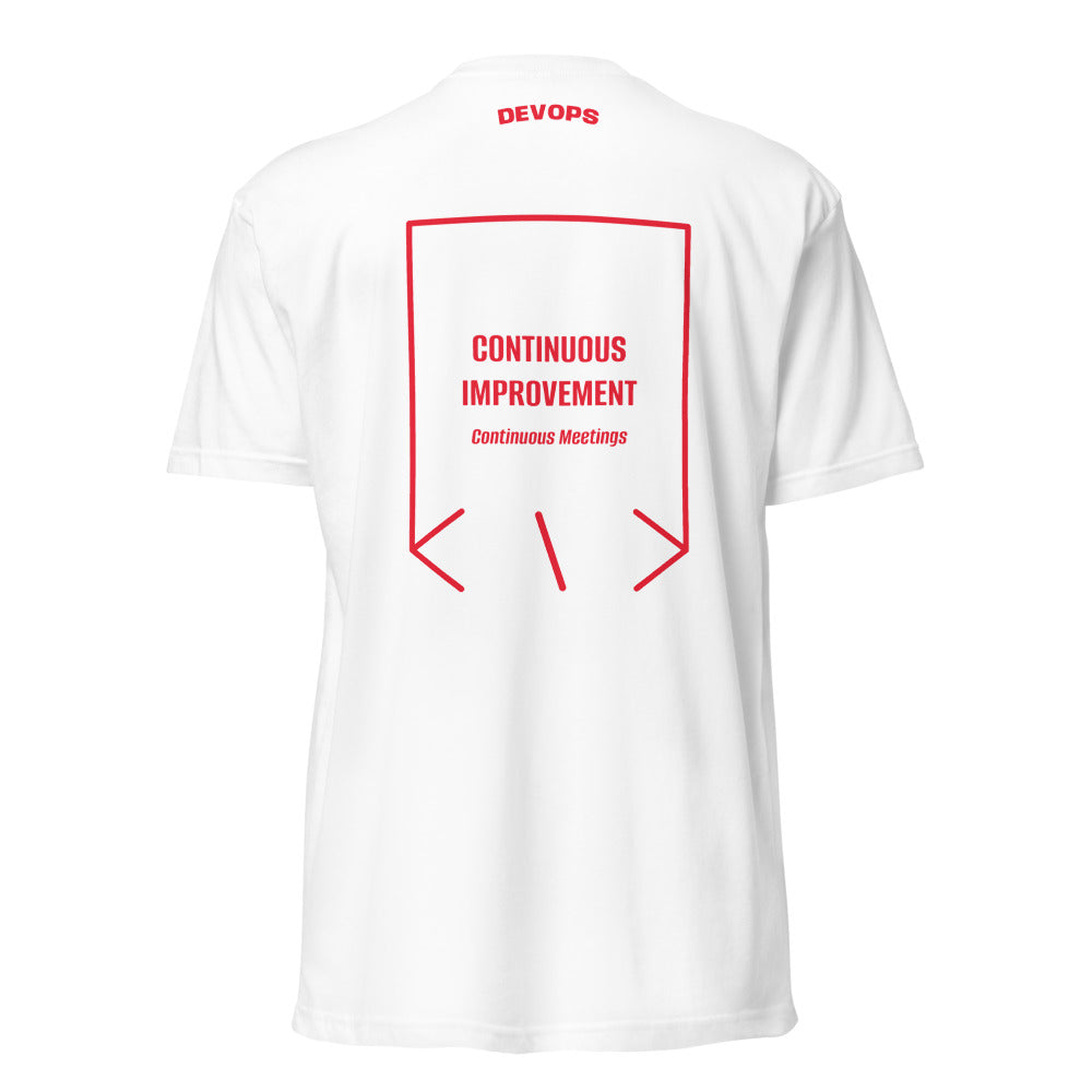 Continuous Improvement — White Red back mockup