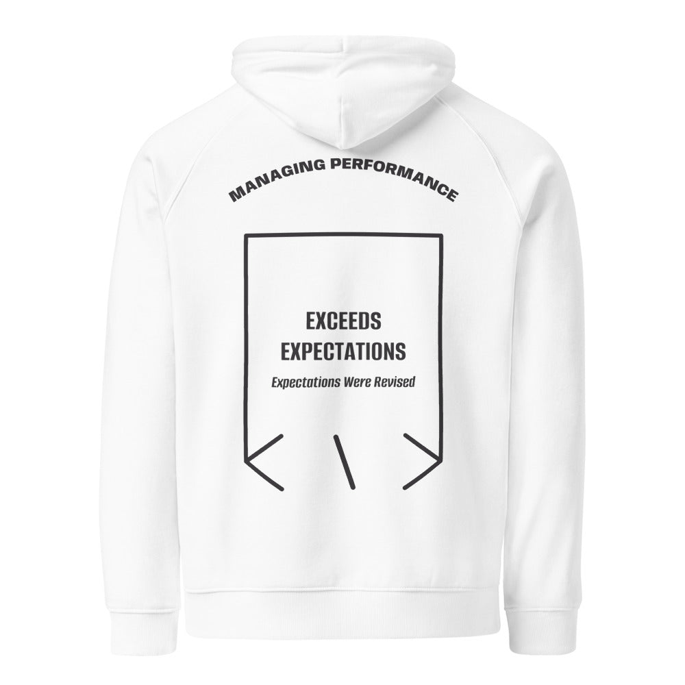 Exceeds Expectations — White Charcoal Melange back mockup