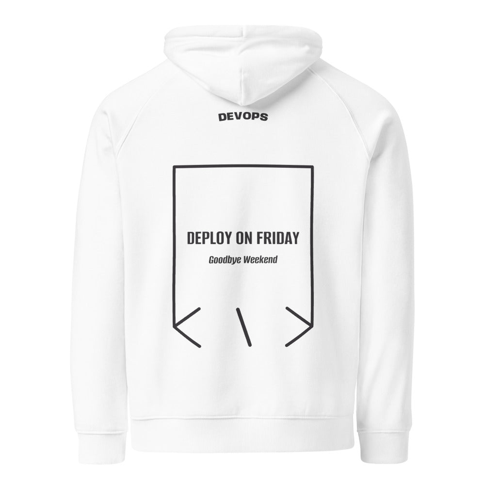 Deploy On Friday — White Charcoal Melange back mockup
