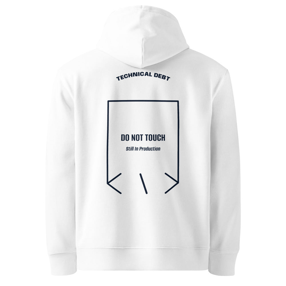 Do Not Touch — White French Navy back mockup