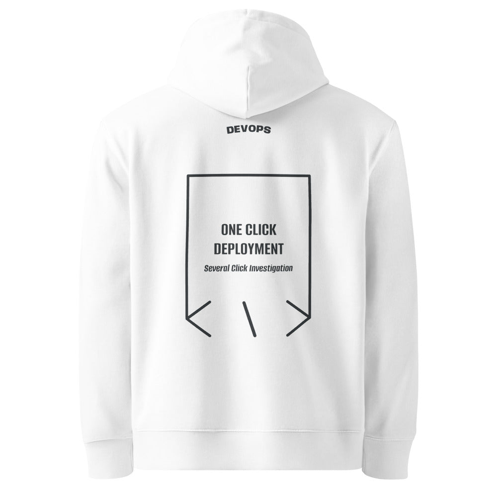 One Click Deployment — White India Ink Grey back mockup
