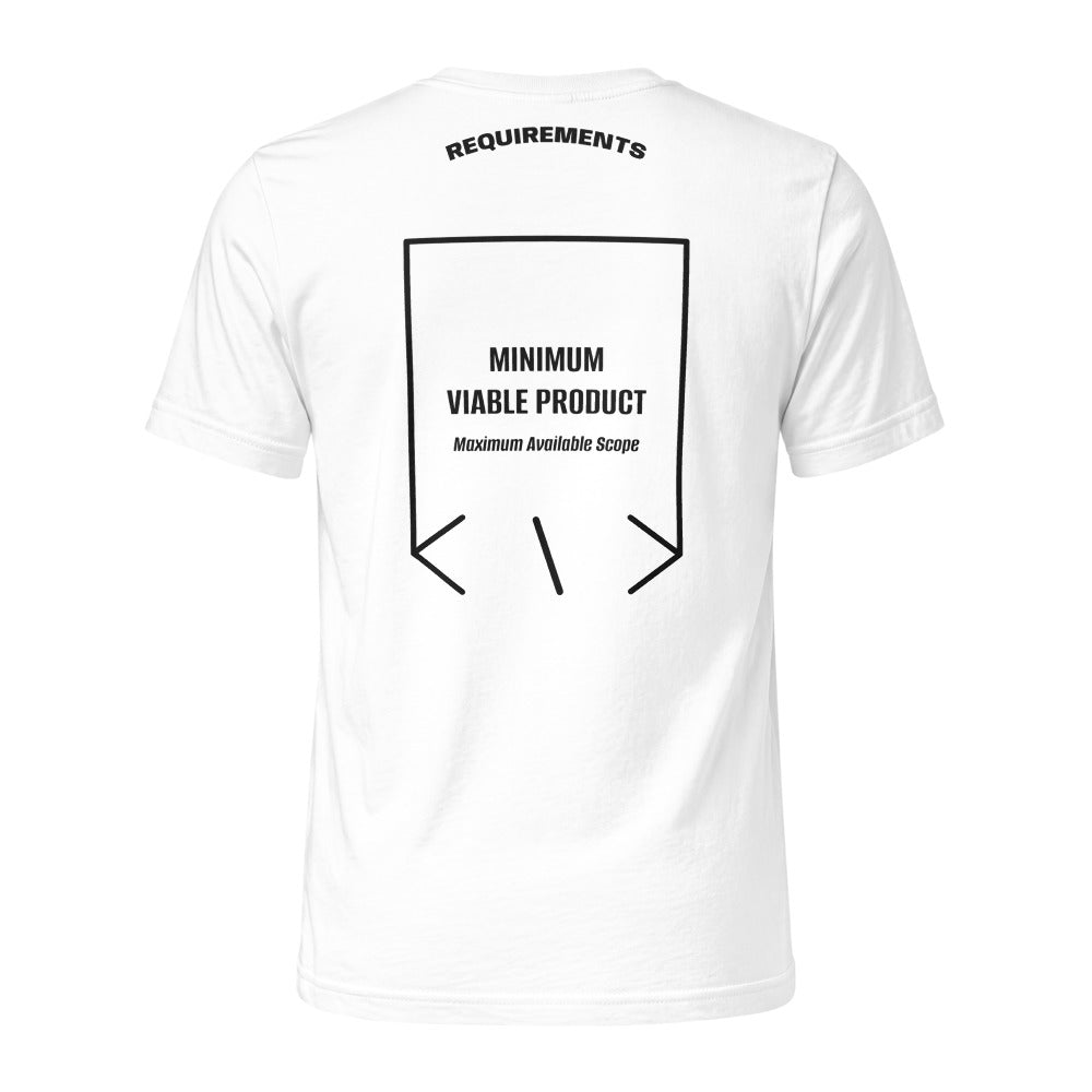 Minimum Viable Product — White Black back mockup