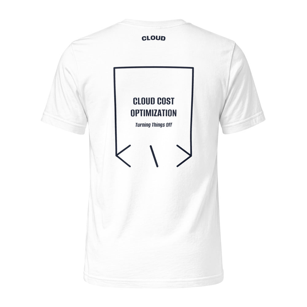 Cloud Cost Optimization — White Navy back mockup