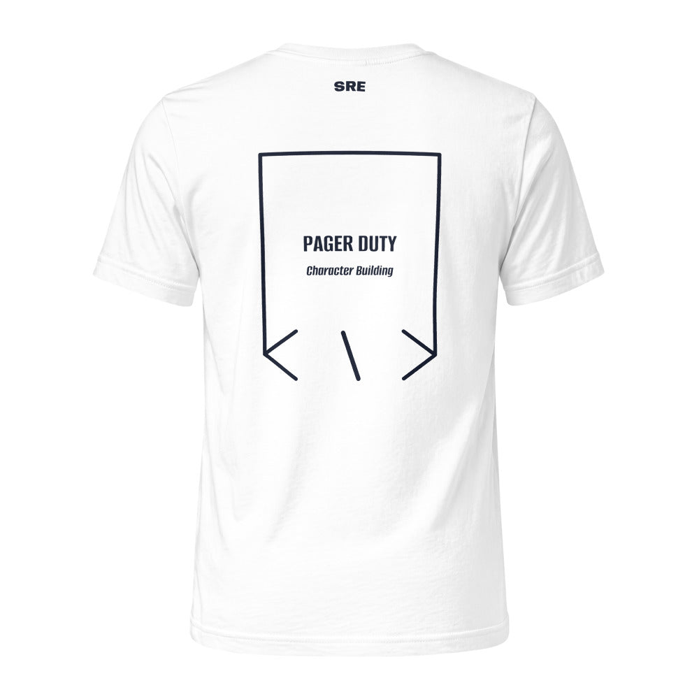 Pager Duty — White Navy back mockup