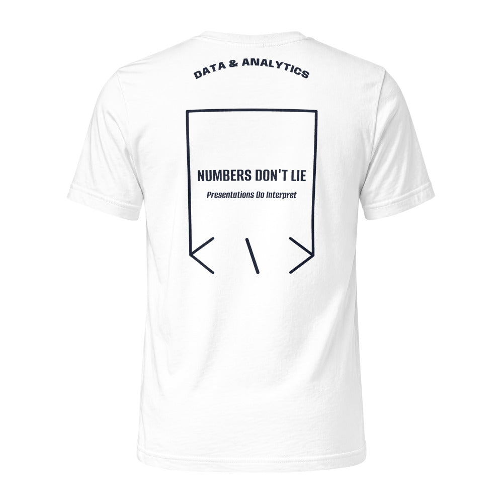 Numbers Don't Lie — White Navy back mockup