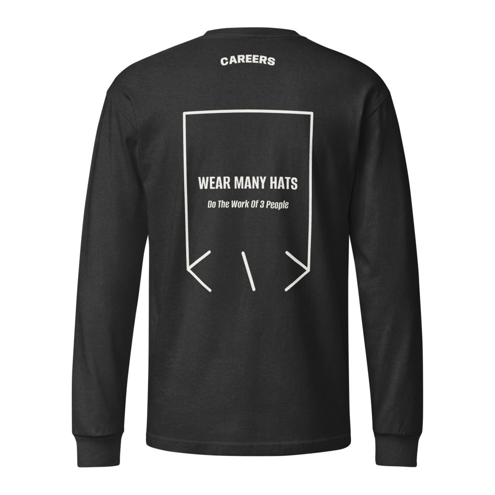 Wear Many Hats — Washed Black Vintage White back mockup