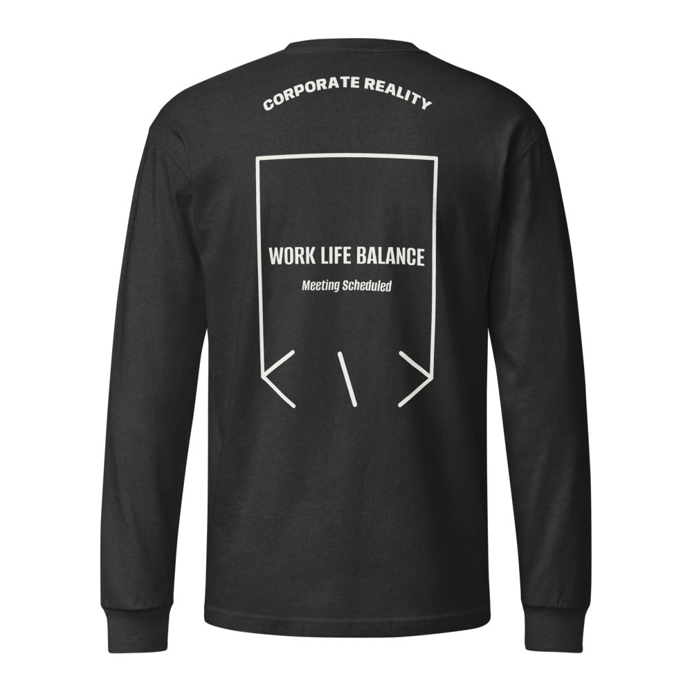 Work Life Balance — Washed Black Vintage White back mockup