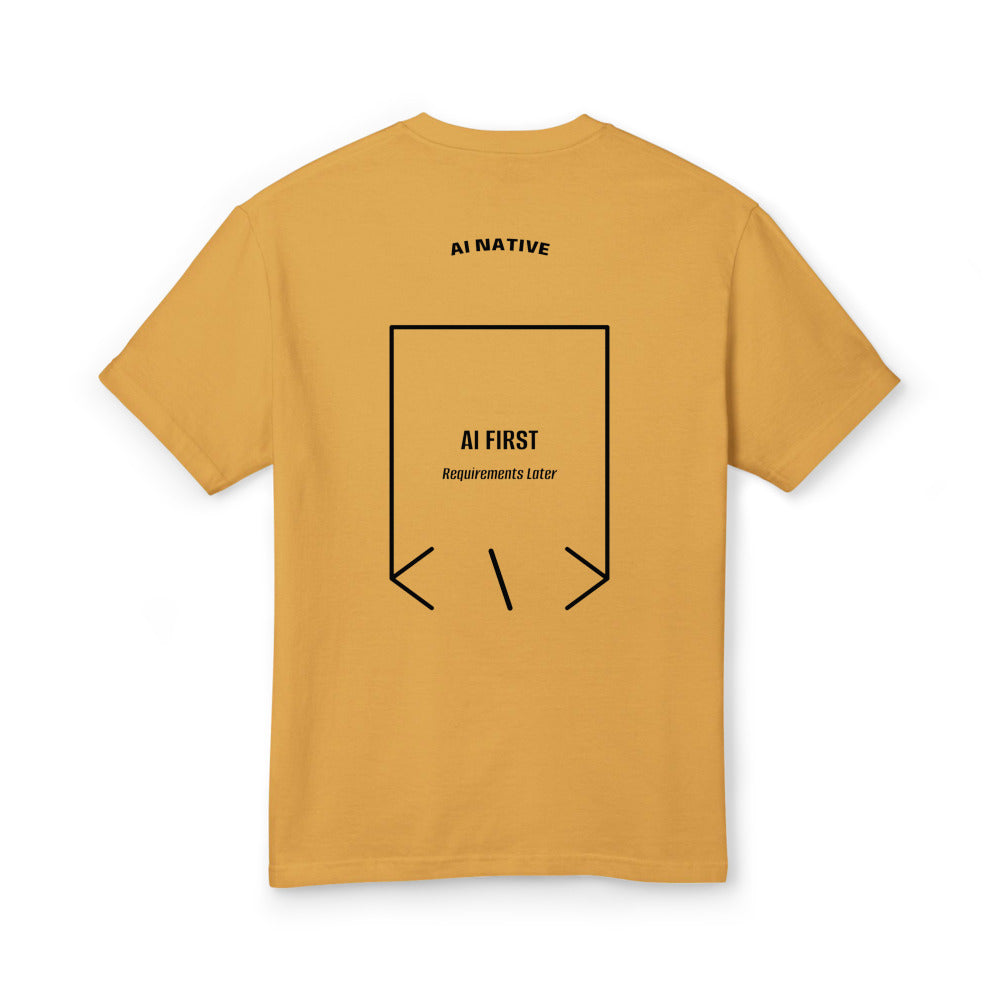 AI First — Faded Mustard Black back mockup