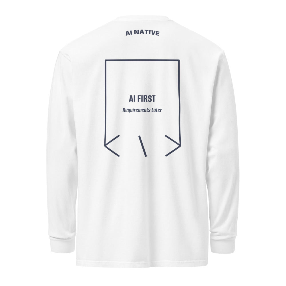 AI First — White Navy back mockup
