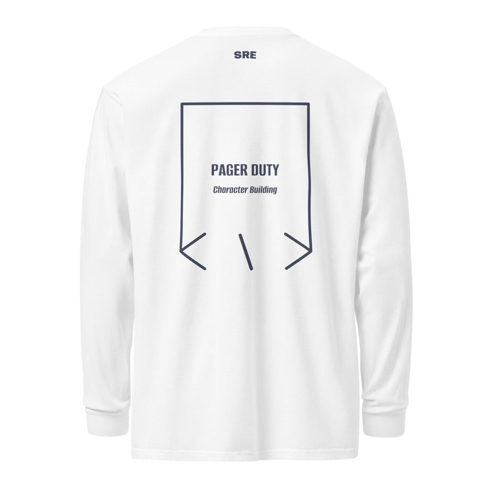 Pager Duty — White Navy back mockup