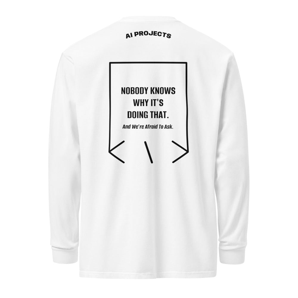 Nobody Knows Why It's Doing That. — White Black back mockup