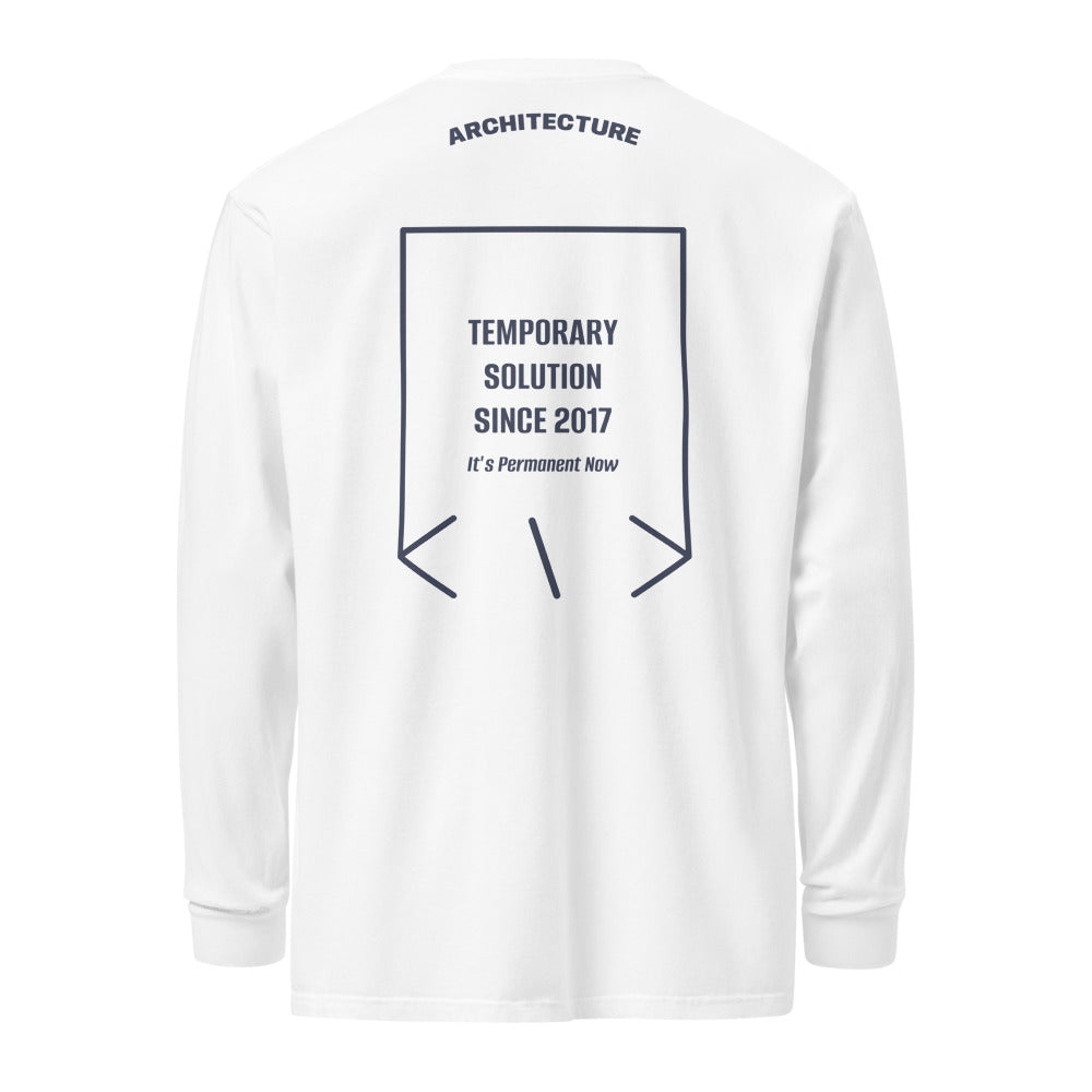 Temporary Solution Since 2017 — White Navy back mockup