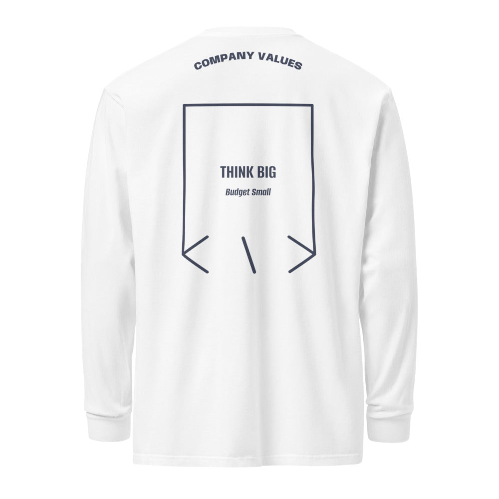 Think Big — White Navy back mockup