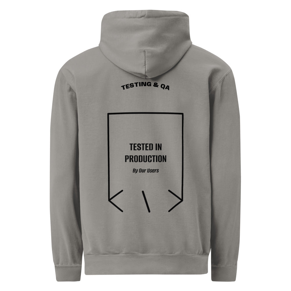 Tested In Production — Grey Black back mockup