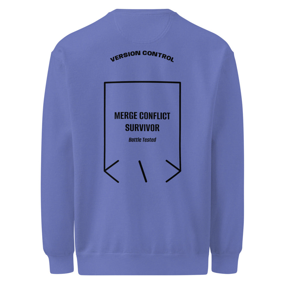 Merge Conflict Survivor — Flo Blue Black back mockup