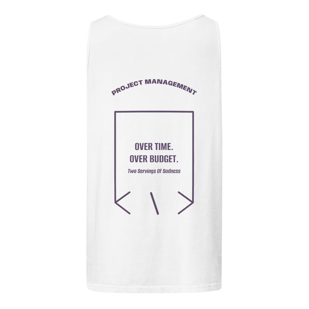 Over Time. Over Budget. — White Grape back mockup