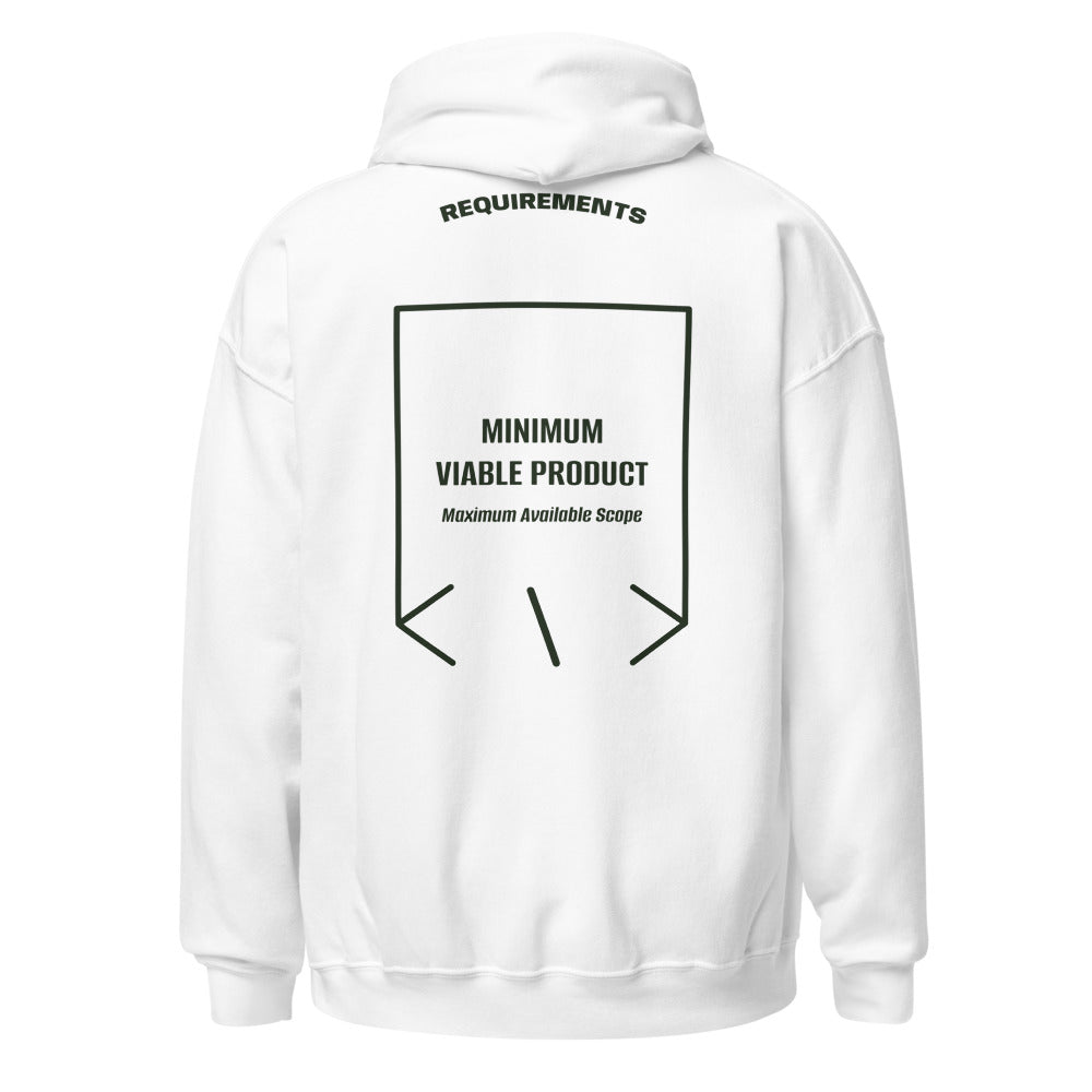 Minimum Viable Product — White Forest Green back mockup