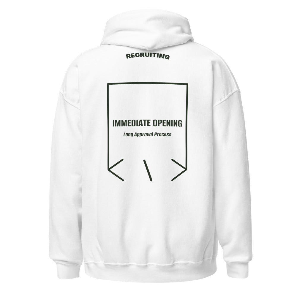 Immediate Opening — White Forest Green back mockup