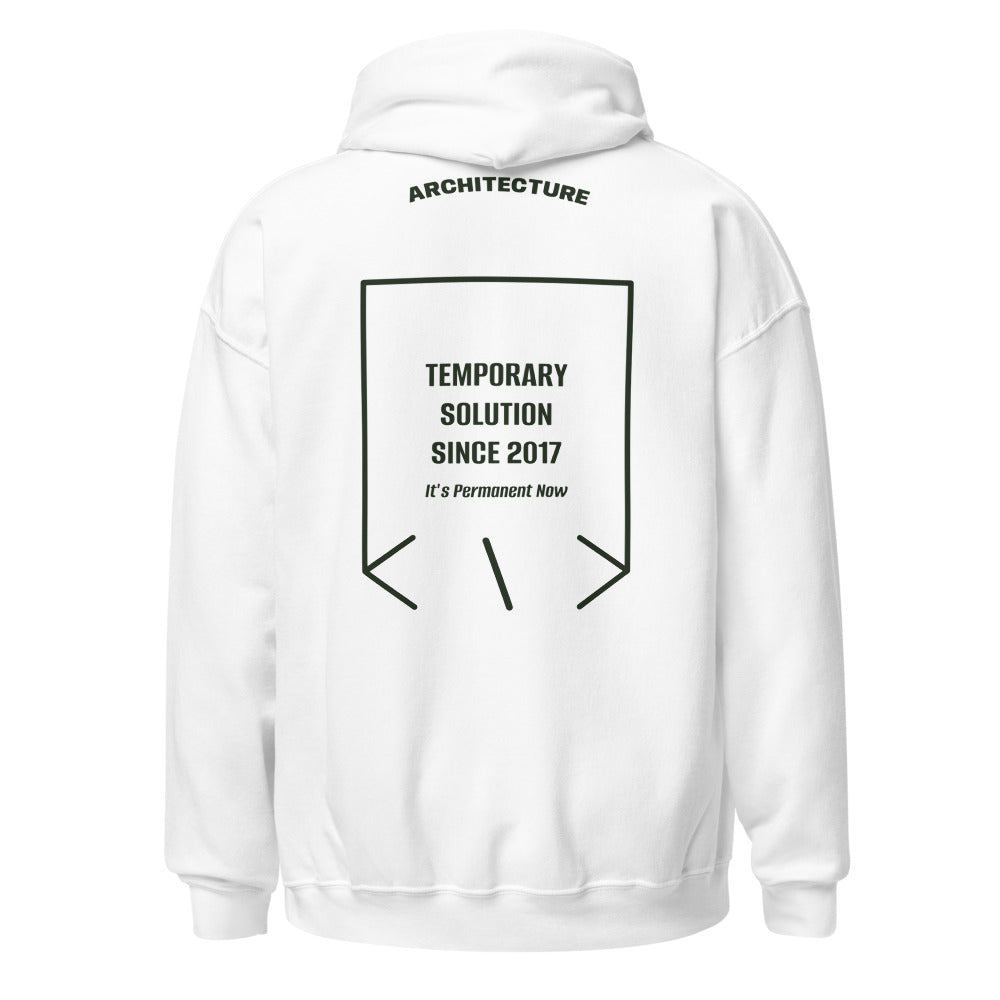 Temporary Solution Since 2017 — White Forest Green back mockup