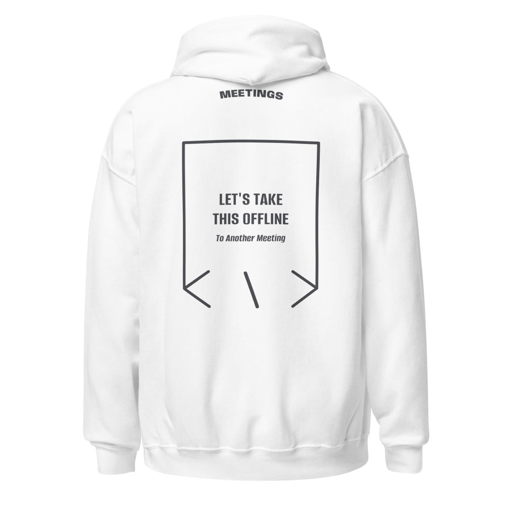 Let's Take This Offline — White Dark Heather back mockup