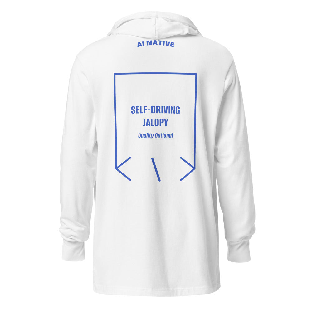Self-Driving Jalopy — White Heather True Royal back mockup