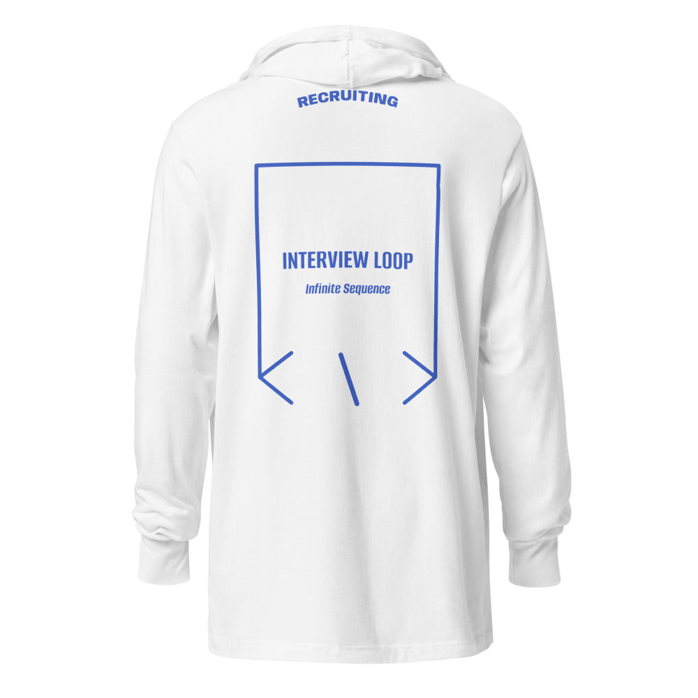 Interview Loop — White Heather True Royal back mockup
