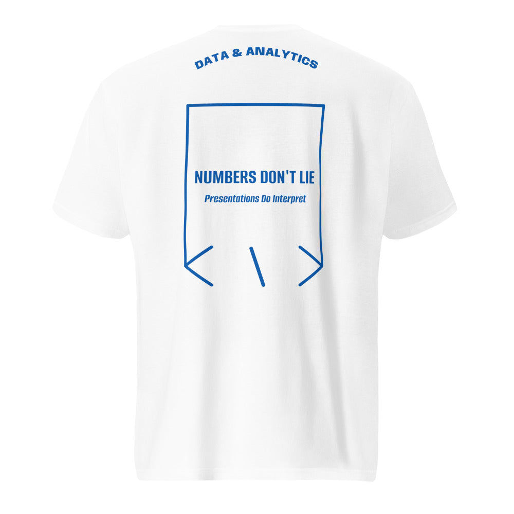 Numbers Don't Lie — White Royal Blue back mockup