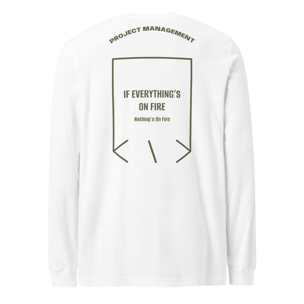 If Everything’s On Fire — White Military Green back mockup
