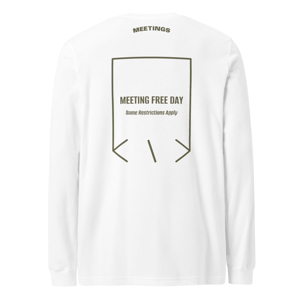 Meeting Free Day — White Military Green back mockup