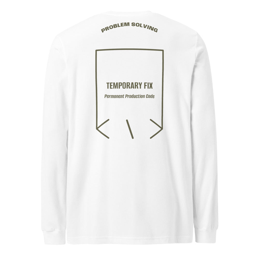 Temporary Fix — White Military Green back mockup
