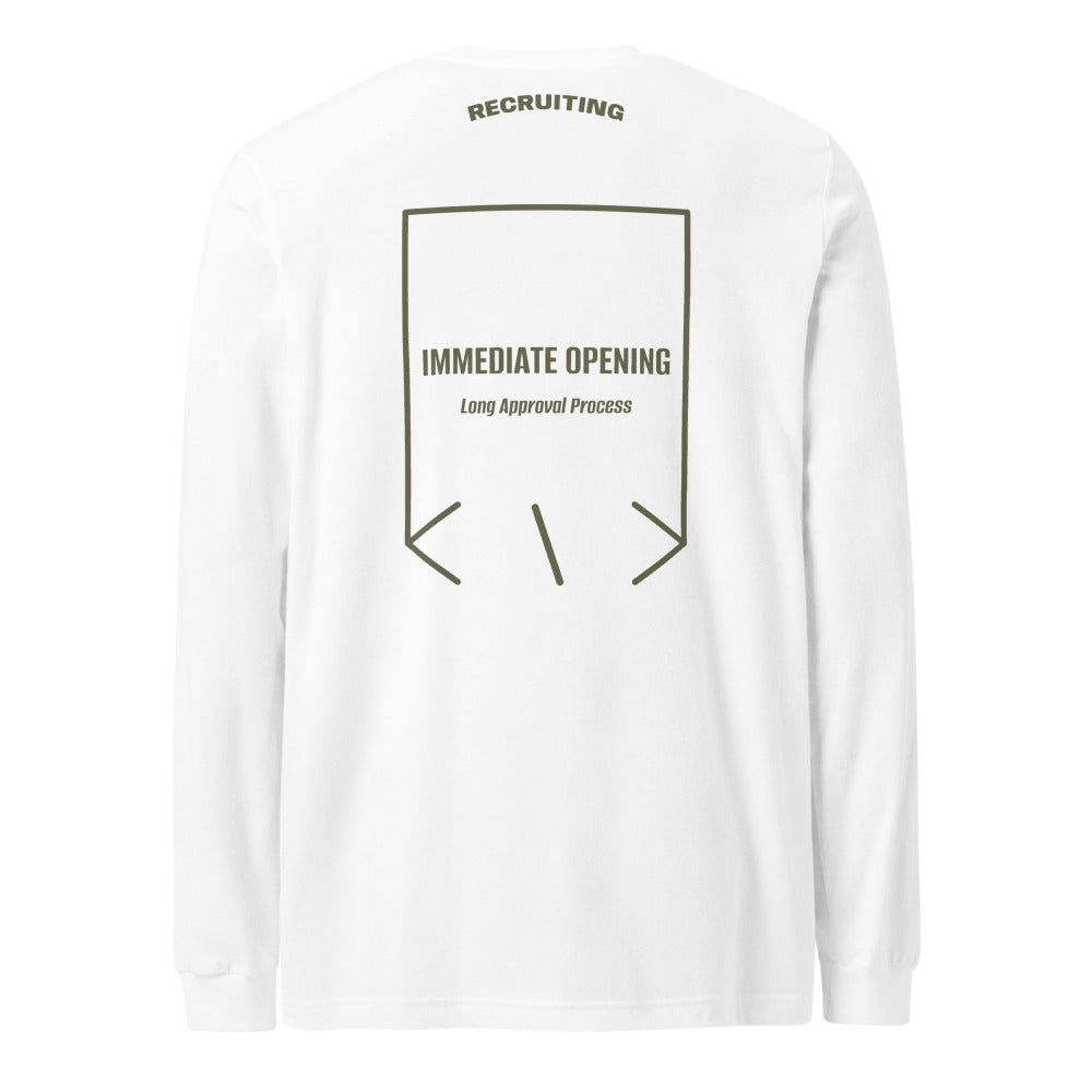 Immediate Opening — White Military Green back mockup