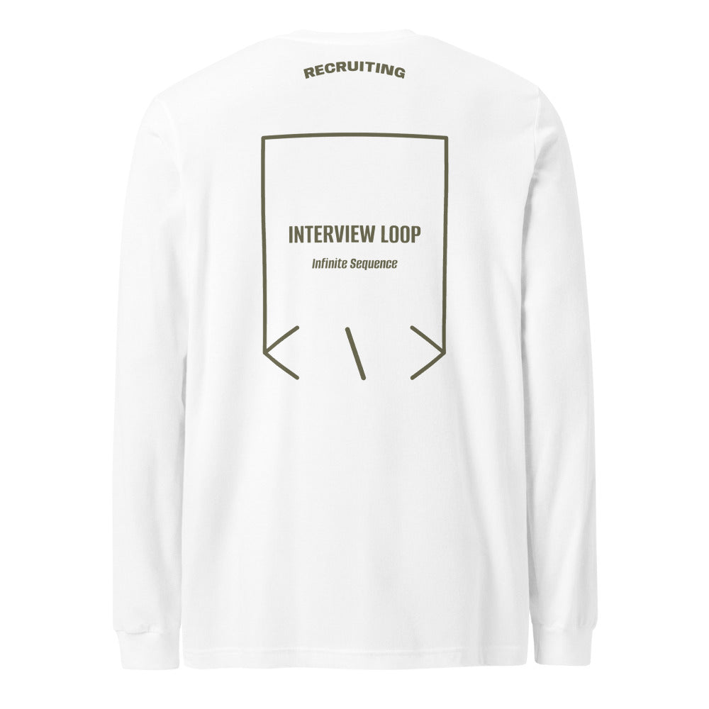 Interview Loop — White Military Green back mockup