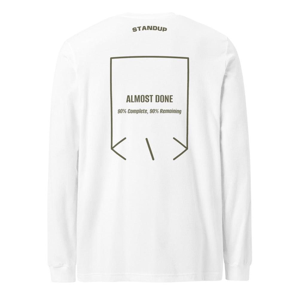 Almost Done — White Military Green back mockup