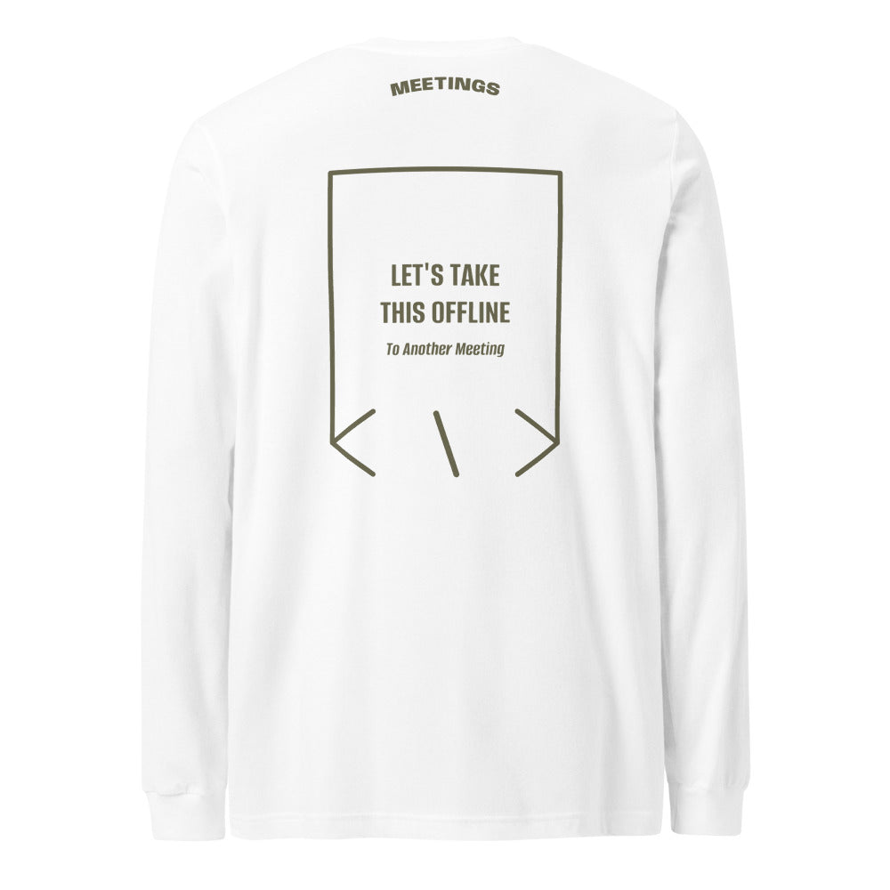Let's Take This Offline — White Military Green back mockup