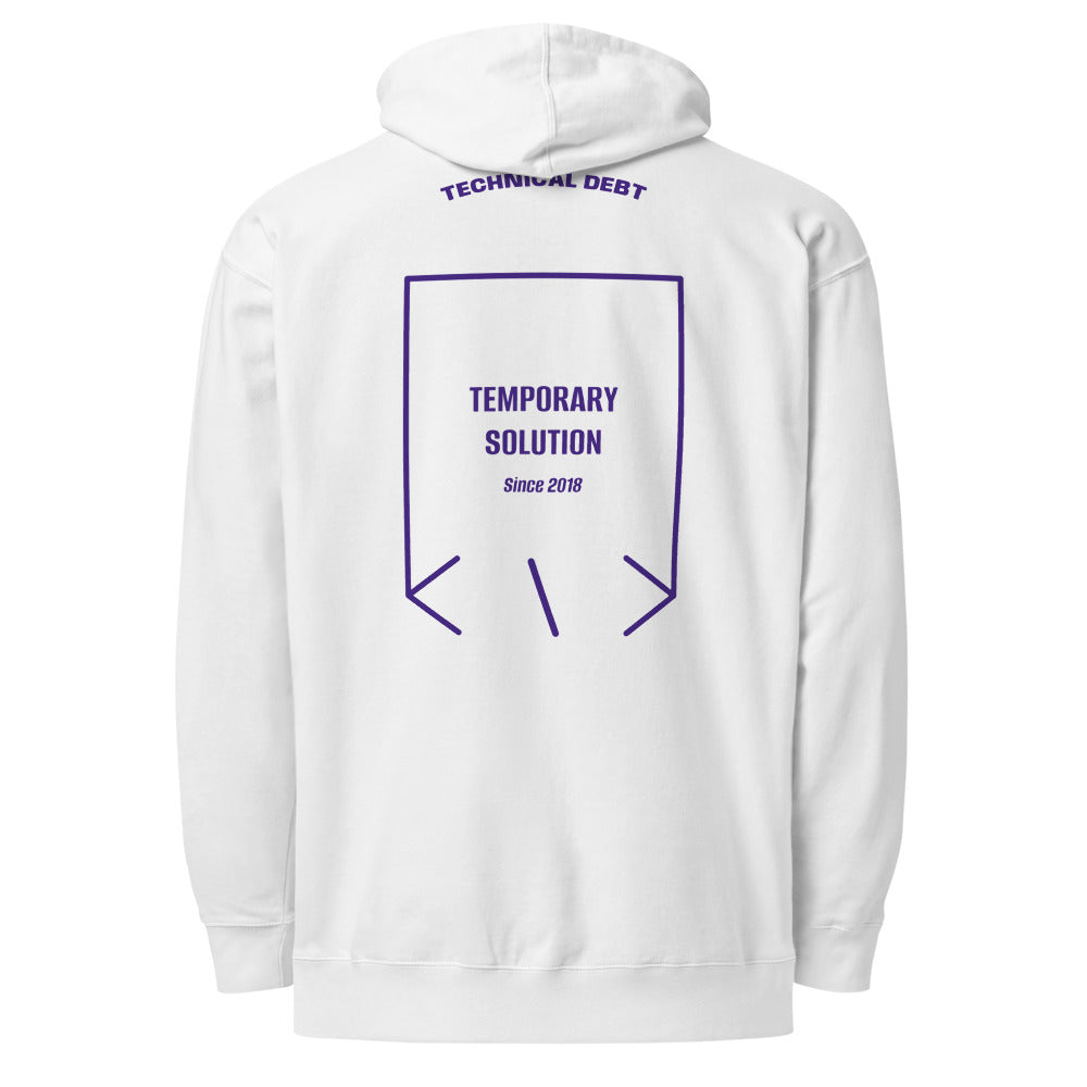Temporary Solution — White Purple back mockup
