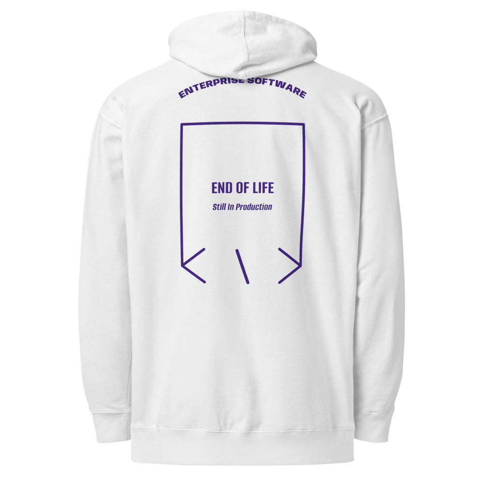 End Of Life — White Purple back mockup