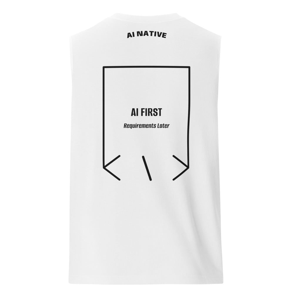 AI First — White Black back mockup
