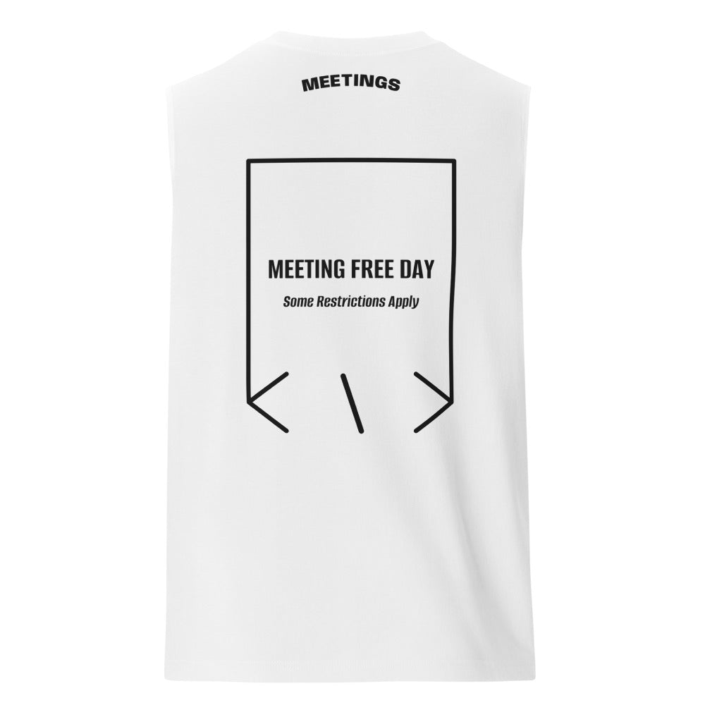 Meeting Free Day — White Black back mockup