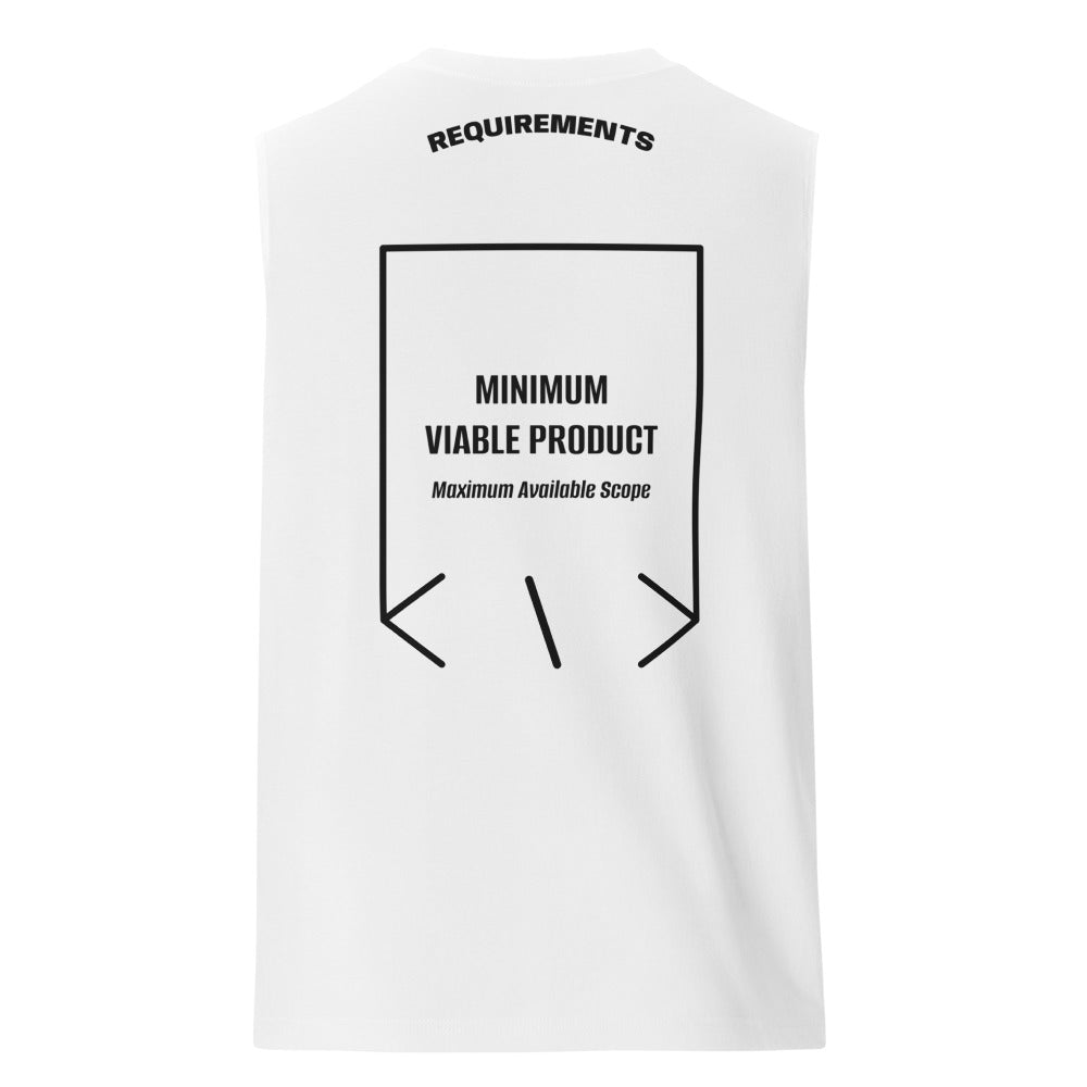 Minimum Viable Product — White Black back mockup