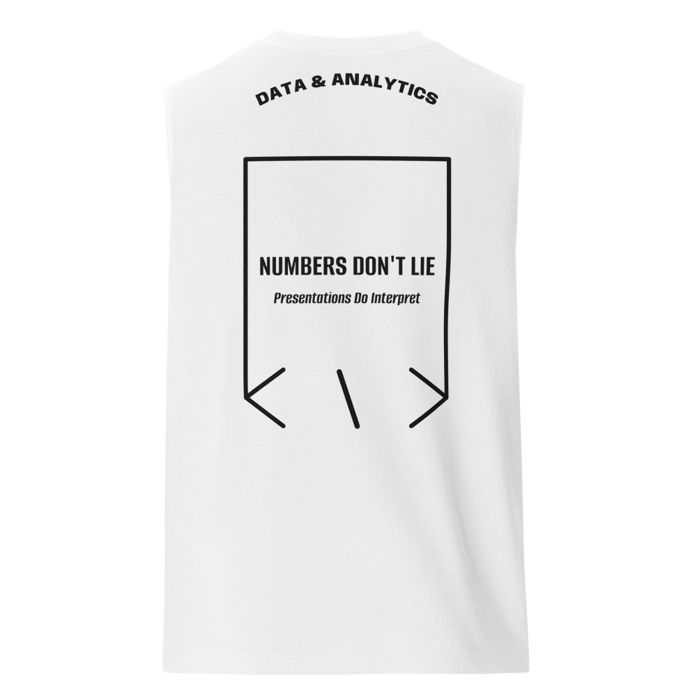 Numbers Don't Lie — White Black back mockup