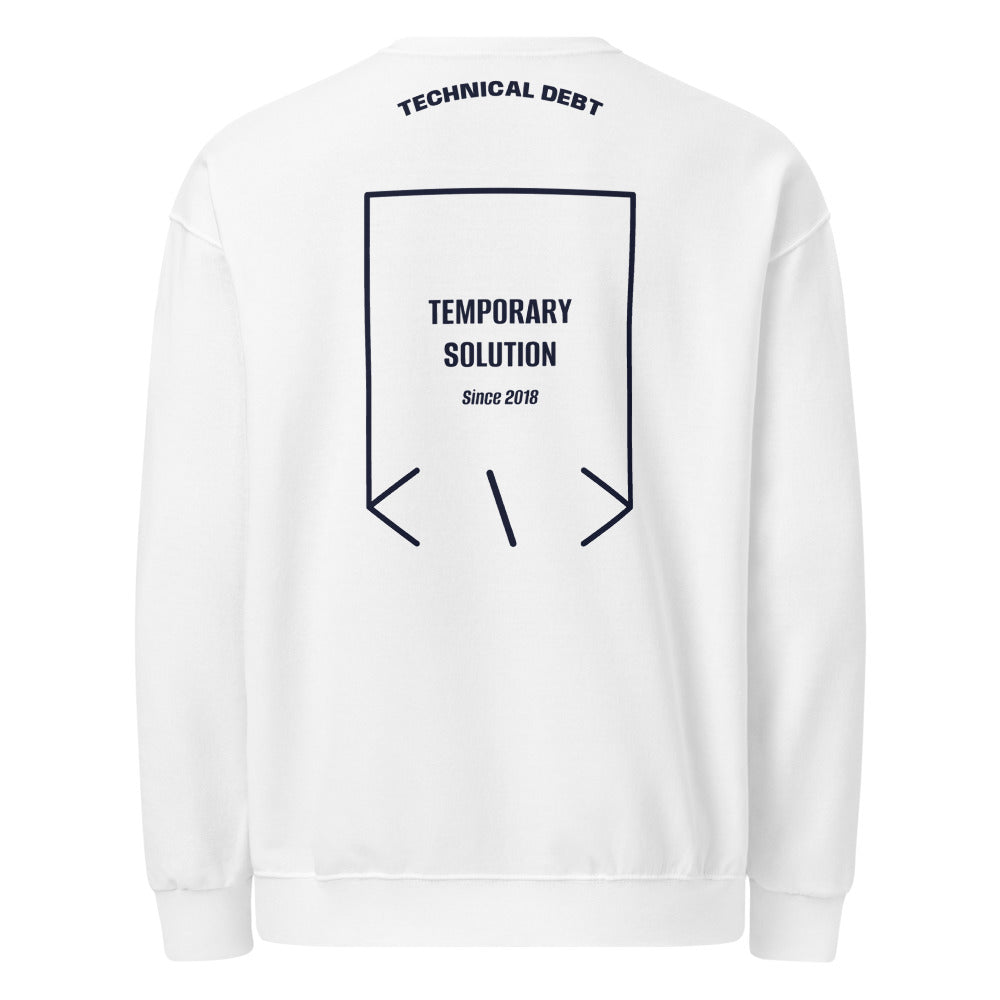 Temporary Solution — White J. Navy back mockup